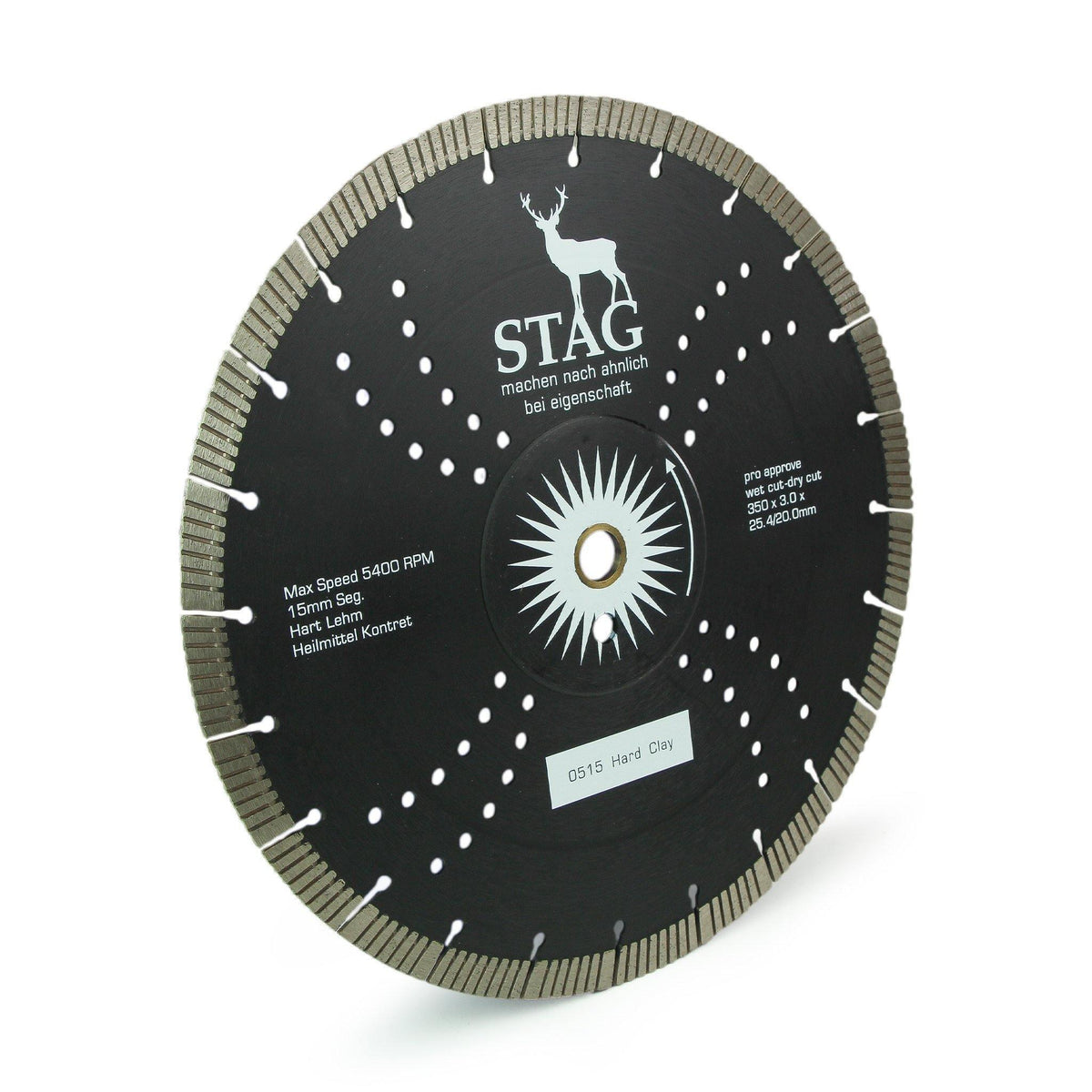 Diamond Blade, STAG Premium Quality Hard Clay Cutting - 350mm (14'') - Technique Tools