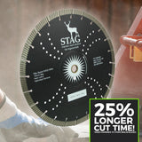 Diamond Blade Stag Premium Quality Hard Clay Cutting - 350Mm (14) Blades