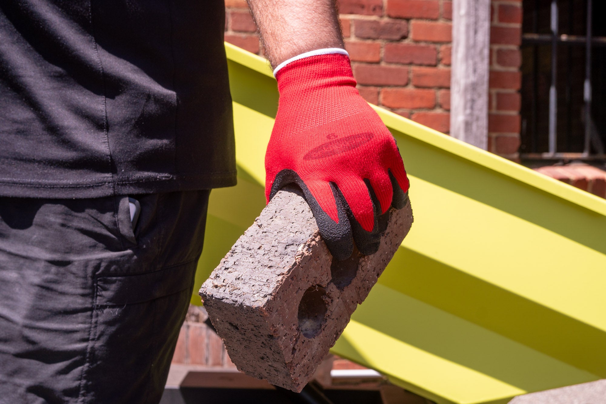 Gloves for bricklayers Technique