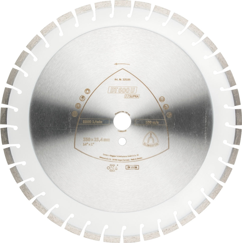 Klingspor Diamond Blade Concrete & Universal 14" (350mm)