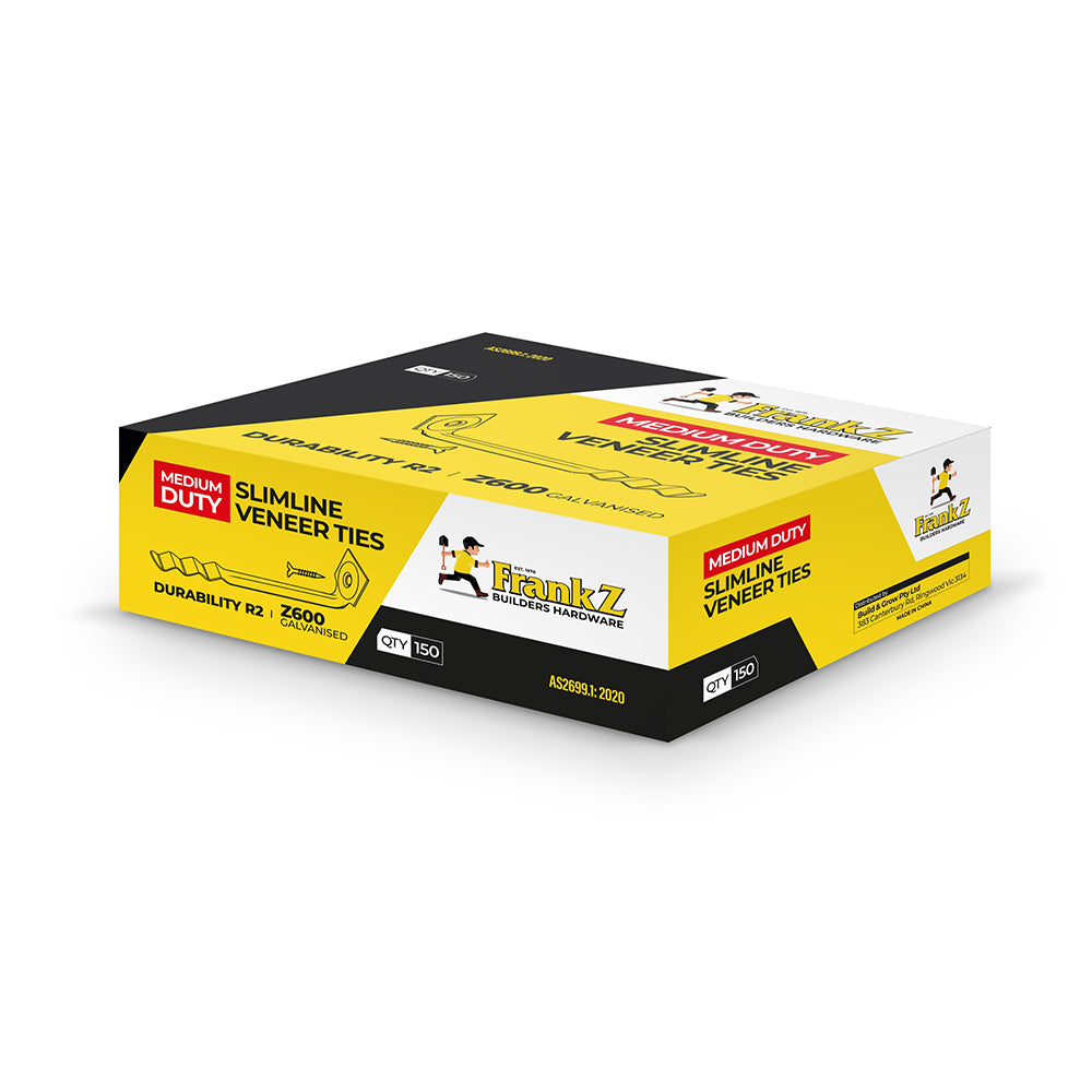 Brick Ties – Medium Duty with Screw – 150 Pack