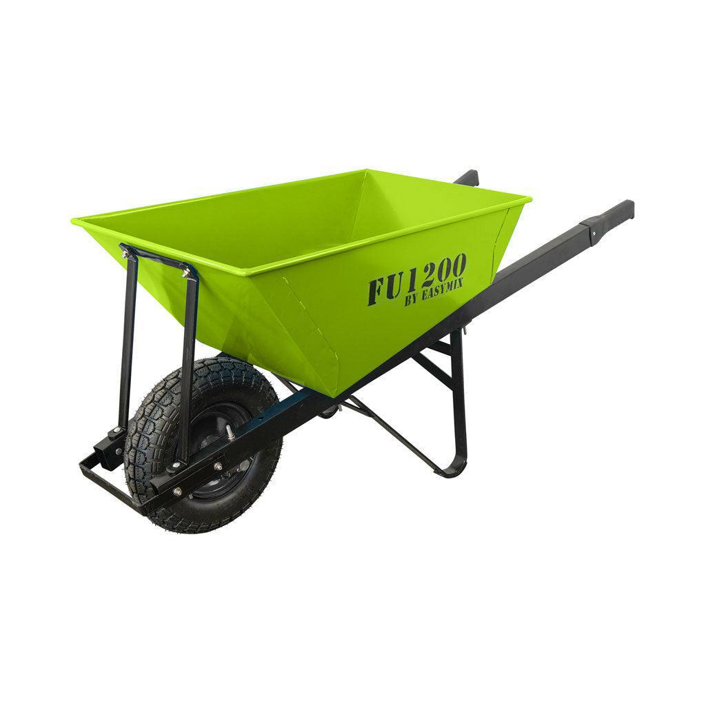 Easymix Fu1200 Wheelbarrow (Narrow Pneumatic Wheel & Steel Handles) Wheelbarrows Brick Buggies