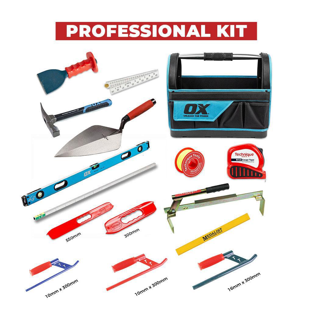 The Professional Bricklaying Kit – Technique Tools
