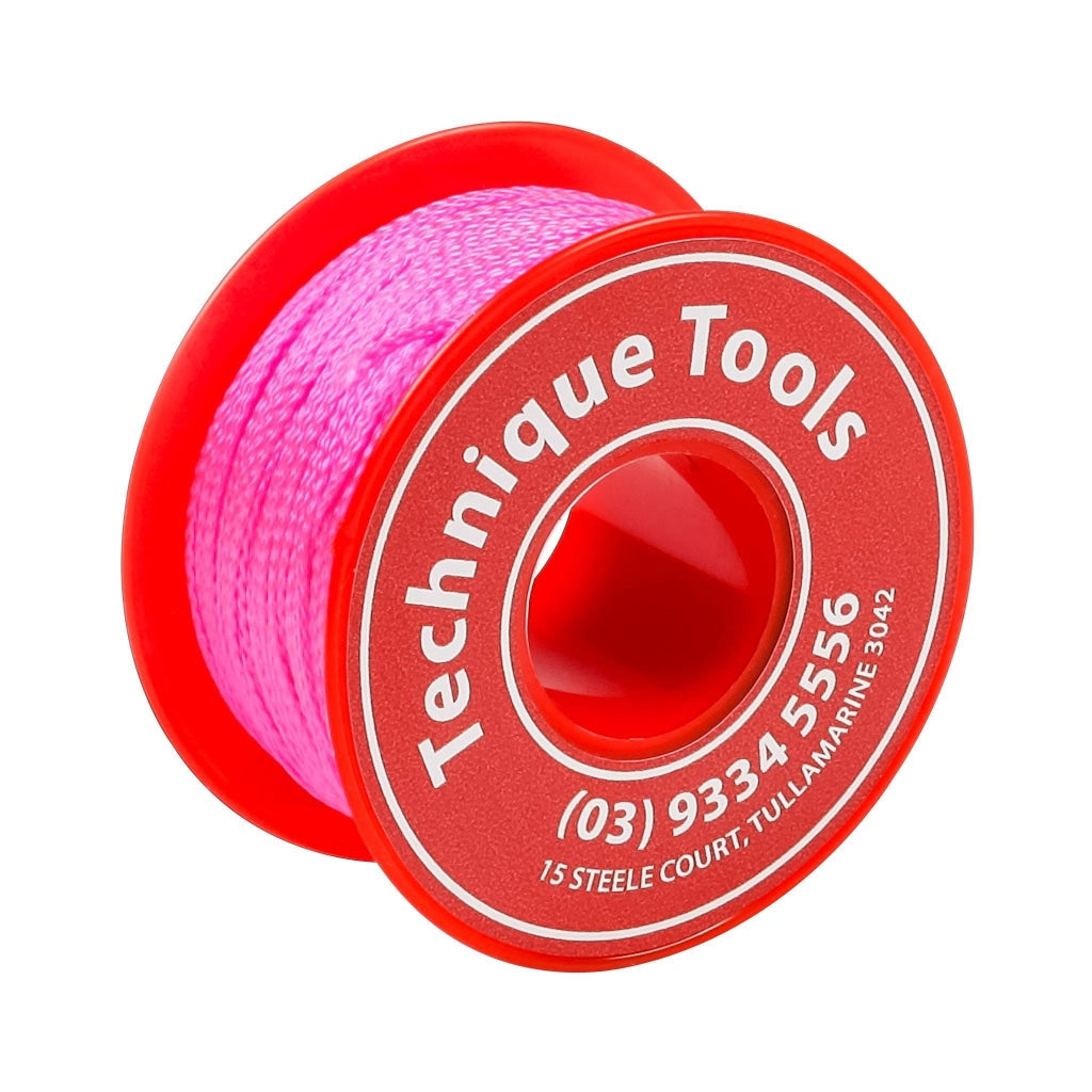 Stringline - 100 Metres, No. 8 Pink - Technique Tools