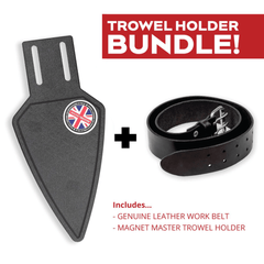 Trowel Holder Combo: Magnet Master & Leather Belt Bricklaying Tools Essentials